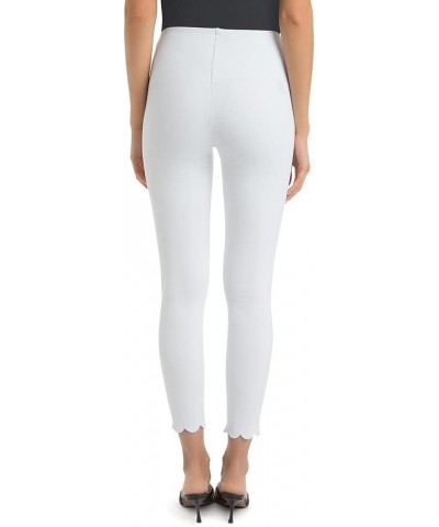 Women's Scallop Edge Denim Ankle Legging White $20.30 Leggings