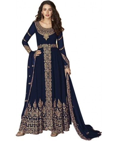 Prija Collection Ready to Wear Indian Pakistani Bollywood Wedding Or Party Wear Designer Style Anarkali Suit for Womens Blue,...