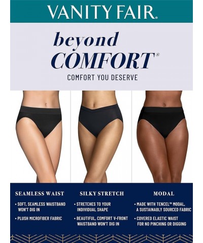 Women's Beyond Comfort Brief Panties Seamless Waist Seamless Waist - Black $5.15 Lingerie