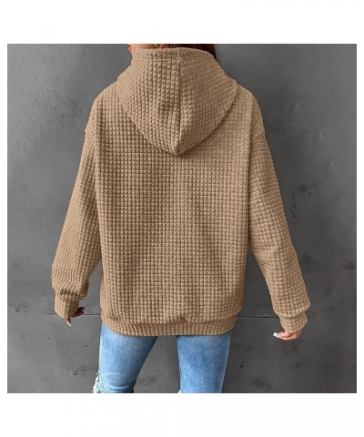 Hoodies For Women Solid Color Long Sleeve All Zip up Pullover Tops Fashion Casual Comfy Fall Clothes A2-khaki $11.99 Jerseys