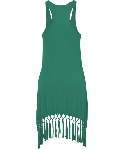 Women's Summer Swimsuit Beach Dress Bathing Suit Cover Up Vacation Fringe Dresses Mint Green $15.17 Swimsuits