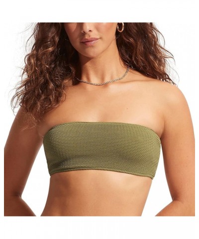 Women's Bandeau Tube Bikini Top Swimsuit Sea Dive Khaki $11.10 Swimsuits