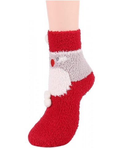 Fuzzy Socks for Women Slipper Fluffy Microfiber Socks Casual Home Winter Warm Sleeping Cozy Crew Sock 5 Pairs Red Deer $10.79...