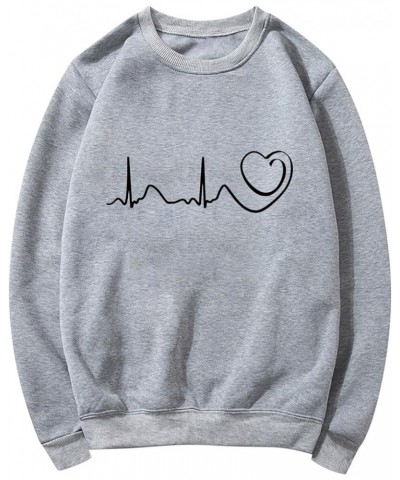 Sweatshirts For Teen Girls Funny Letter Graphic Oversize Pullover Comfy Casual Pullover Fall Winter Clothes D12_gray $7.50 Ho...