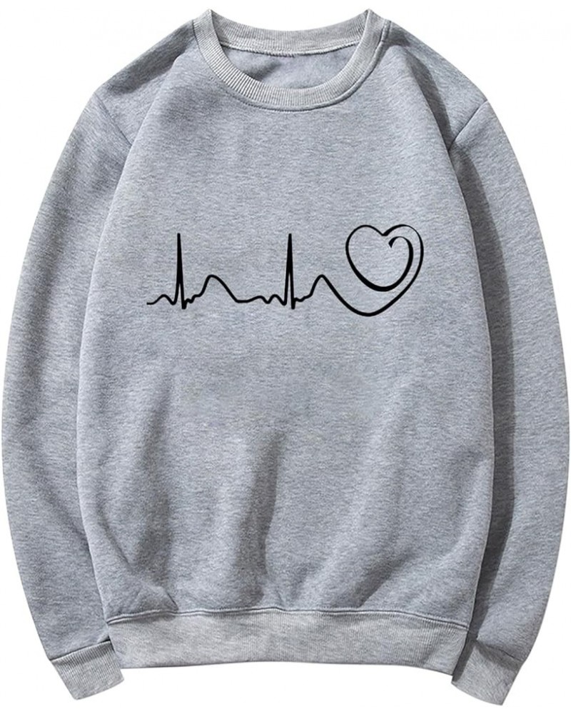 Sweatshirts For Teen Girls Funny Letter Graphic Oversize Pullover Comfy Casual Pullover Fall Winter Clothes D12_gray $7.50 Ho...