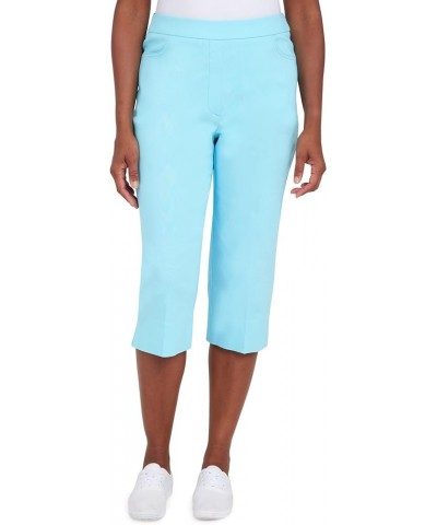 Womens Petite Allure Clam Digger Capri Blue Mist $19.67 Pants