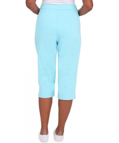 Womens Petite Allure Clam Digger Capri Blue Mist $19.67 Pants