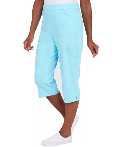 Womens Petite Allure Clam Digger Capri Blue Mist $19.67 Pants