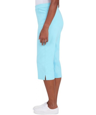 Womens Petite Allure Clam Digger Capri Blue Mist $19.67 Pants