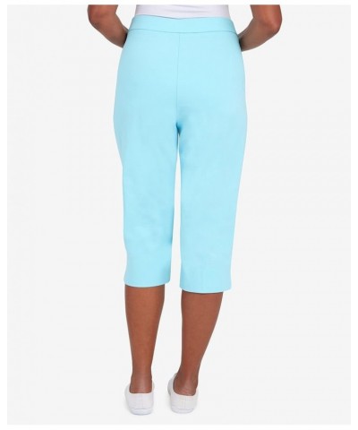 Womens Petite Allure Clam Digger Capri Blue Mist $19.67 Pants