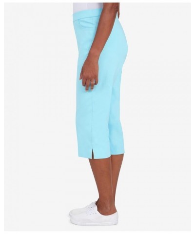 Womens Petite Allure Clam Digger Capri Blue Mist $19.67 Pants