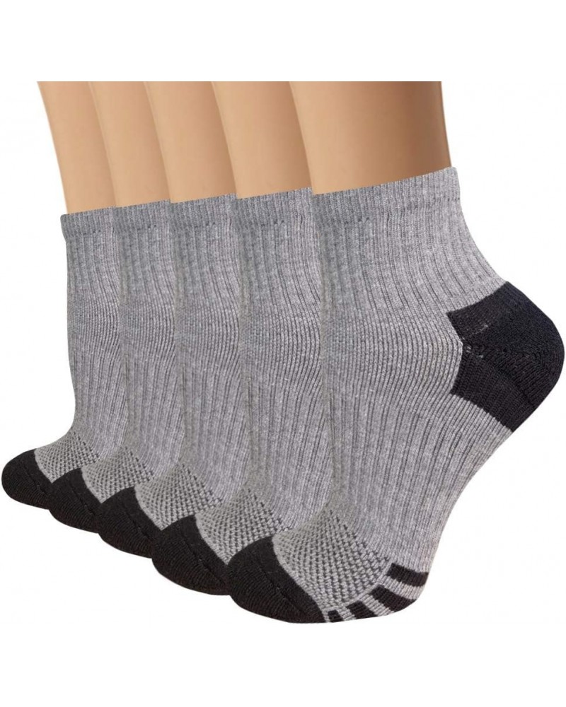 Copper Compression Socks for Men & Women Circulation-Ankle Plantar Fasciitis Socks Support for Athletic Running A03 - Gray $1...