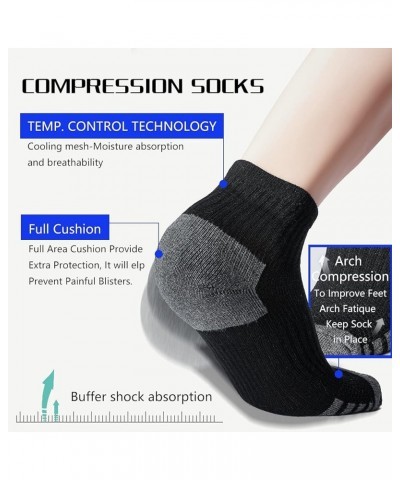 Copper Compression Socks for Men & Women Circulation-Ankle Plantar Fasciitis Socks Support for Athletic Running A03 - Gray $1...