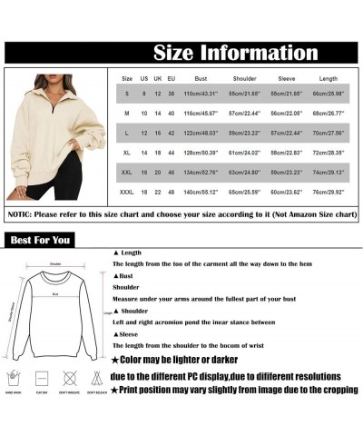 Oversized Sweatshirt for Women Quarter Zip Fleece Pullover Sweaters Casual Cute Teen Girls Winter Clothes A08-sky Blue $10.25...