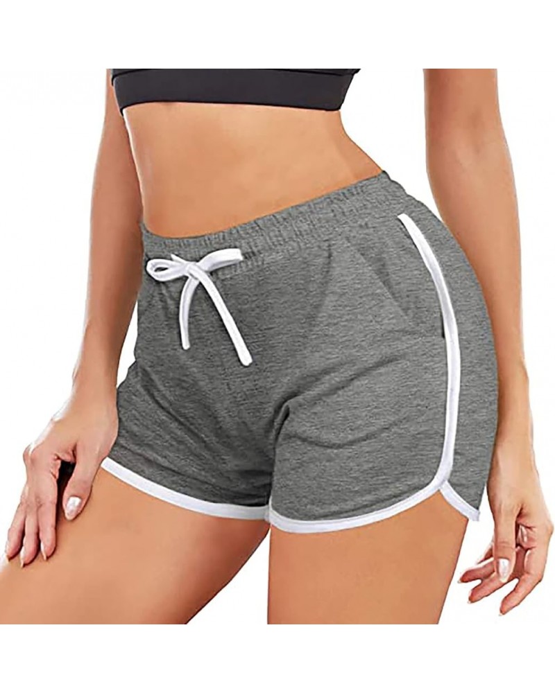 Womens Yoga Micro Shorts Sexy Gym Booty Shorts Slutty Butt Scrunch Shorts Solid High Waisted Athletic Clubwear Hot Pants Z03-...