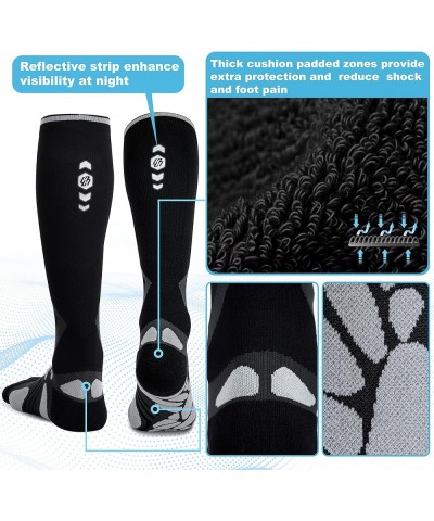 Knee High Compression Socks 20-30 mmHg for Nurse Pregnancy Medical Running Sports Travel Black (3 Pairs) $10.79 Activewear