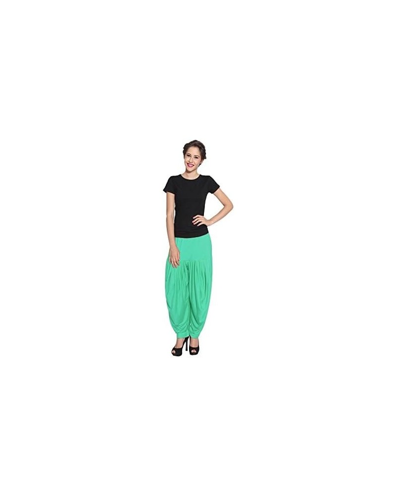 women patiala Comfortable Viscose dhoti salwar baggy pant Light Green $16.42 Pants