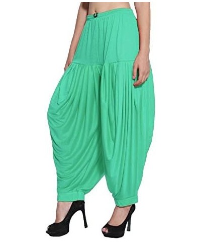 women patiala Comfortable Viscose dhoti salwar baggy pant Light Green $16.42 Pants