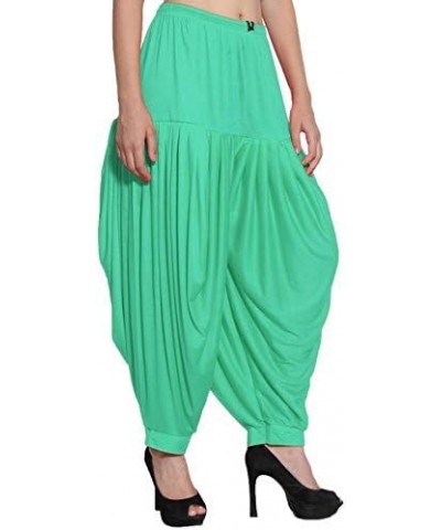 women patiala Comfortable Viscose dhoti salwar baggy pant Light Green $16.42 Pants