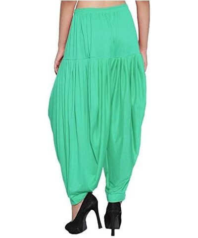 women patiala Comfortable Viscose dhoti salwar baggy pant Light Green $16.42 Pants