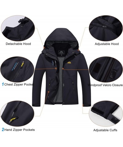 Women's Rain Jackets Waterproof Raincoats with Hood Lightweight Windbreaker Jacket for Travel Hiking Running Black $27.49 Jac...