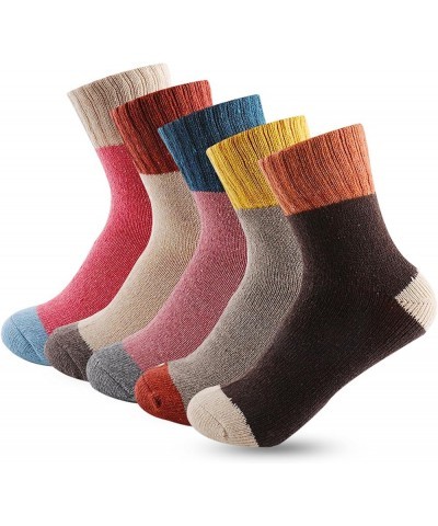 5 Packs Women Socks Winter Warm Thick Knitted Wool Socks Christmas Gifts for Women Cozy Crew Socks Multicolor-006 $6.59 Activ...