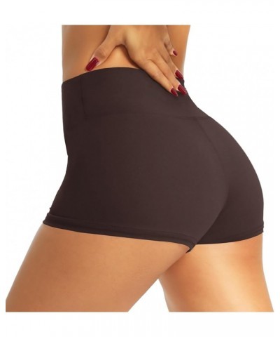 Workout Shorts for Women - 3" High Waisted Tummy Control Biker Spandex Booty Shorts for Gym Yoga Volleyball Dance Coffee $8.9...