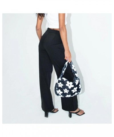 Women High Waisted Wide Leg Pants Loose Straight Long Trousers Business Casual Suit Pants with Pockets Black $10.66 Pants