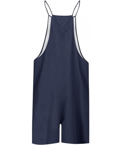 Summer Jumpsuits for Women Athletic Rompers Comfy Sleeveless Overalls Loose Fit Soft Summer Jumpsuit with Pockets L011-navy $...