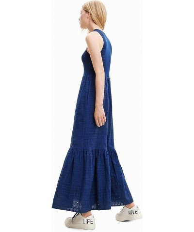 Women's Woman Woven Dress Sleeveless Blue $24.18 Vests