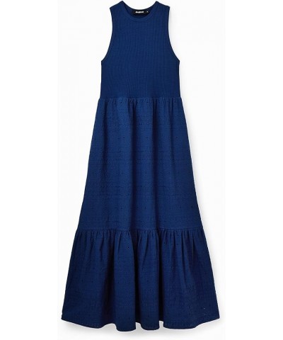 Women's Woman Woven Dress Sleeveless Blue $24.18 Vests