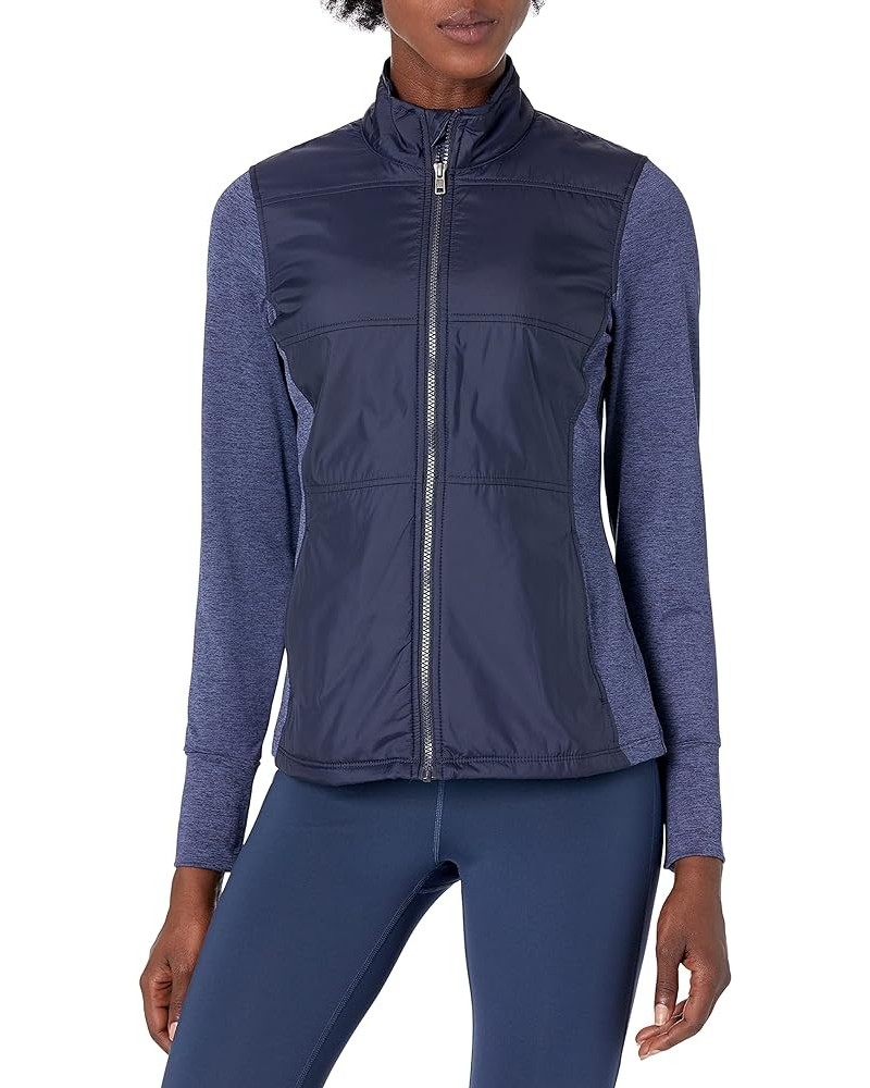 Women's Moisture Wicking Drytec Stretch Knit Stealth Full Zip Jacket Liberty Navy $43.53 Jackets