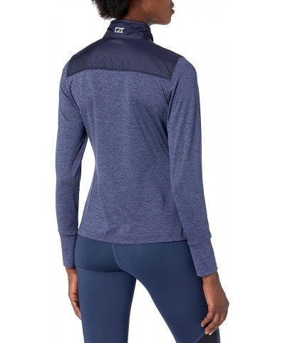 Women's Moisture Wicking Drytec Stretch Knit Stealth Full Zip Jacket Liberty Navy $43.53 Jackets