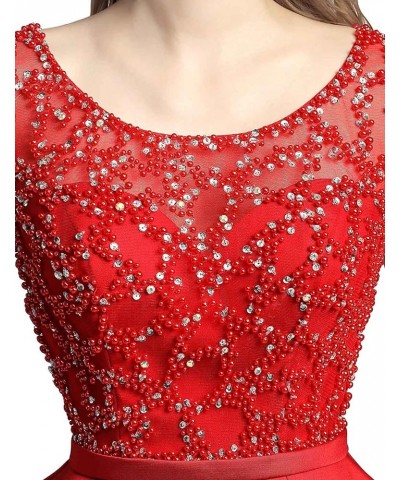 Women's Short Tulle Beading Homecoming Dresses 2022 Prom Party Gowns 439-red $17.80 Dresses