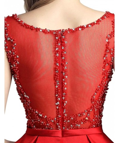 Women's Short Tulle Beading Homecoming Dresses 2022 Prom Party Gowns 439-red $17.80 Dresses