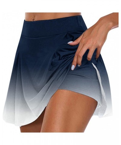 Athletic Tennis Shorts Skirts for Women Plus Size Golf Skorts Skirts High Waisted Gym Workout Active Shorts Skorts H-blue $7....