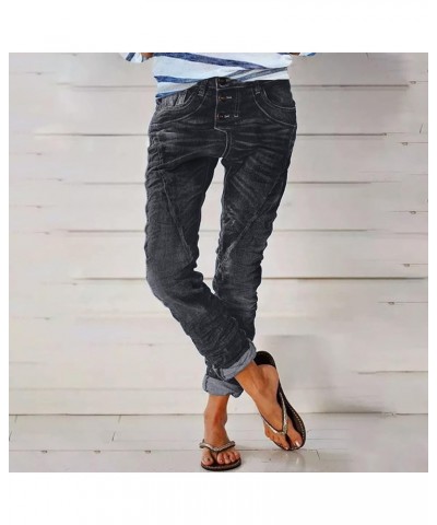 Jeans for Women High Waisted Stretchy Denim Pants Straight Leg Classic Jean Pants Relaxed Fit Denim Jeans Black $17.95 Jeans