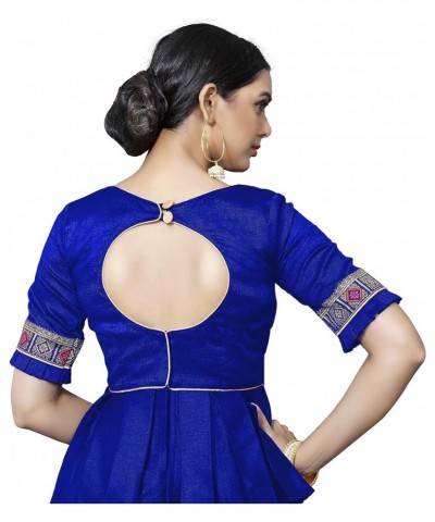 Women's Blouse for Saree New Indian Readymade Bollywood Designer Party Wear Padded Crop Top Choli Plus Size Royal Blue 4 $25....