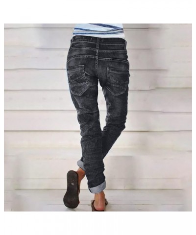 Jeans for Women High Waisted Stretchy Denim Pants Straight Leg Classic Jean Pants Relaxed Fit Denim Jeans Black $17.95 Jeans