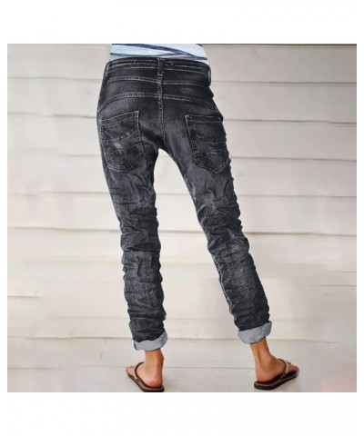 Jeans for Women High Waisted Stretchy Denim Pants Straight Leg Classic Jean Pants Relaxed Fit Denim Jeans Black $17.95 Jeans