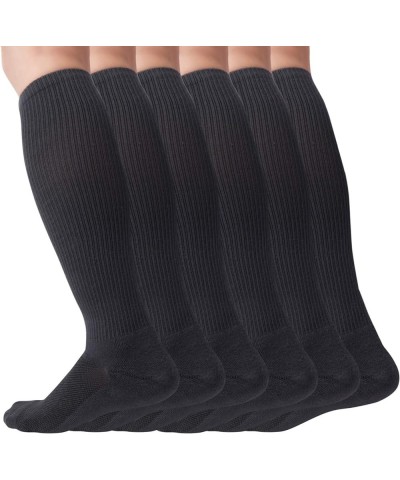 Compression Socks for Men & Women 8-15 mmHg 6 Pairs Cushion Moisture Wicking Knee High Socks Black Grey White 6 Pairs Grey $2...