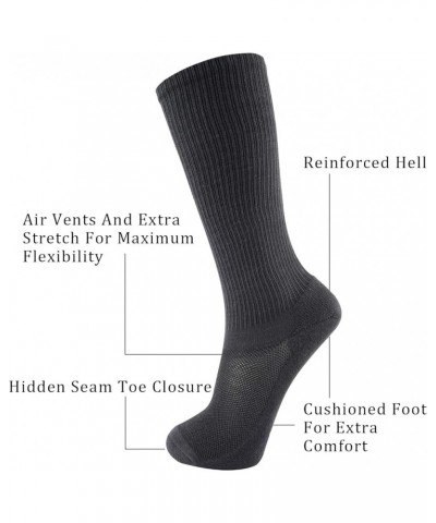 Compression Socks for Men & Women 8-15 mmHg 6 Pairs Cushion Moisture Wicking Knee High Socks Black Grey White 6 Pairs Grey $2...