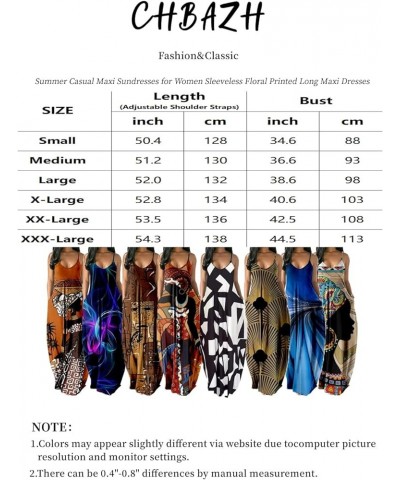 Women's Casual Maxi Dresses Summer Loose Sleeveless Floor Length Plus Size Sundresses with Pockets Coffee12047-2 $19.97 Dresses