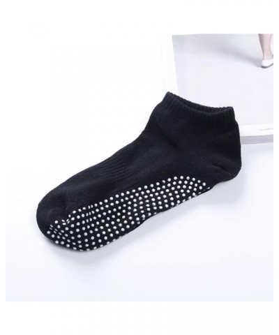 Non Slip Socks Grip Socks for Women Men Cotton Ankle Socks Yoga Socks Pilates Socks Grips Hospital Socks 4 Pairs Black $10.25...