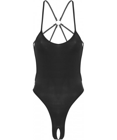 Women's Translucent Sheer When Wet Swimsuit One Piece Monokini Swimwear Bathing Suit Black $5.69 Swimsuits