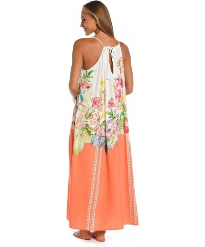 Women's Standard Maxi Dress Swimsuit Cover Up Coral//Into the Garden $36.79 Swimsuits