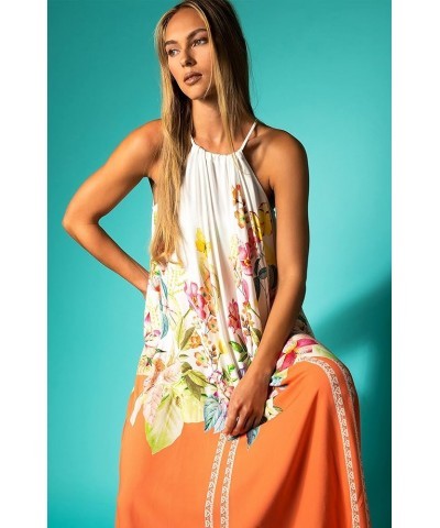 Women's Standard Maxi Dress Swimsuit Cover Up Coral//Into the Garden $36.79 Swimsuits