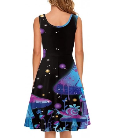 Tank Dress for Women Sleeveless A-line Plus Size XS-4XL Loose Fit Soft Comfy Lightweight Galaxy Mushroom $19.94 Dresses