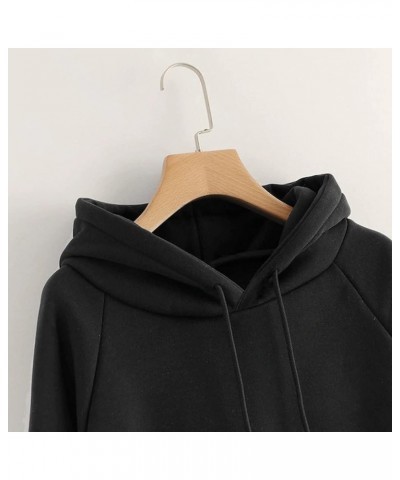 Women's Lightweight Pullover Hoodies Casual Long Sleeve Sweatshirts Top with Pocket Basic Y2K Hoodie Deal of The Day Ac-black...