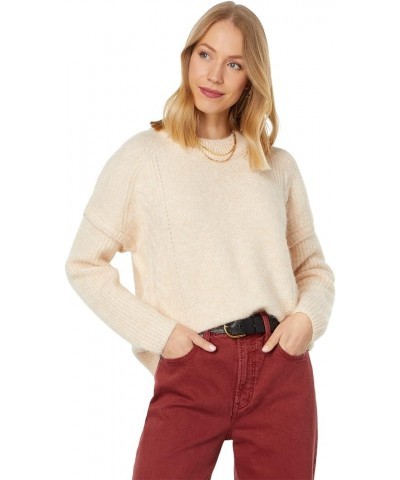 Kiawah Cable Crew Heather Powder $25.30 Sweaters